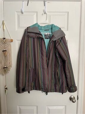 ROXY Women’s size Small Snowboarding/Ski Winter Jacket Colorful Gingham